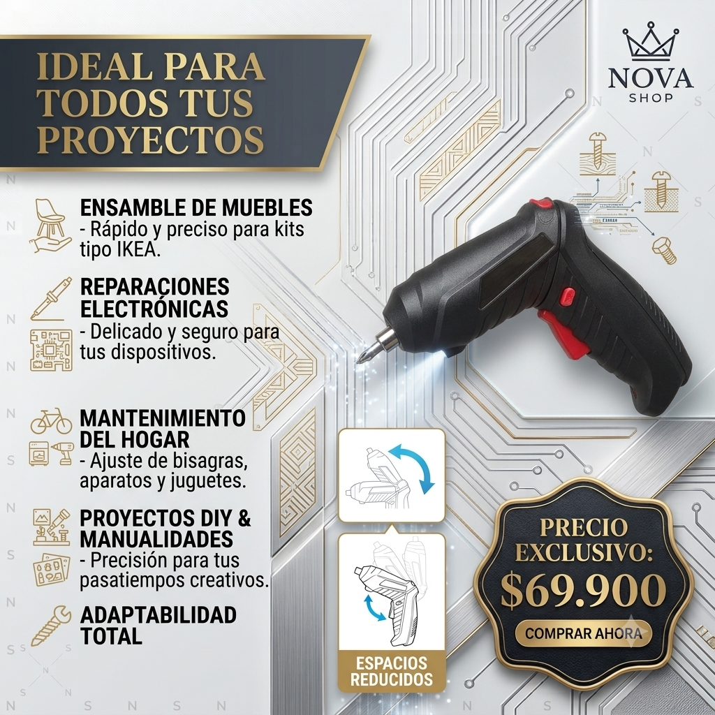 Destornillador Recargable 47Piezas- Herramienta premium