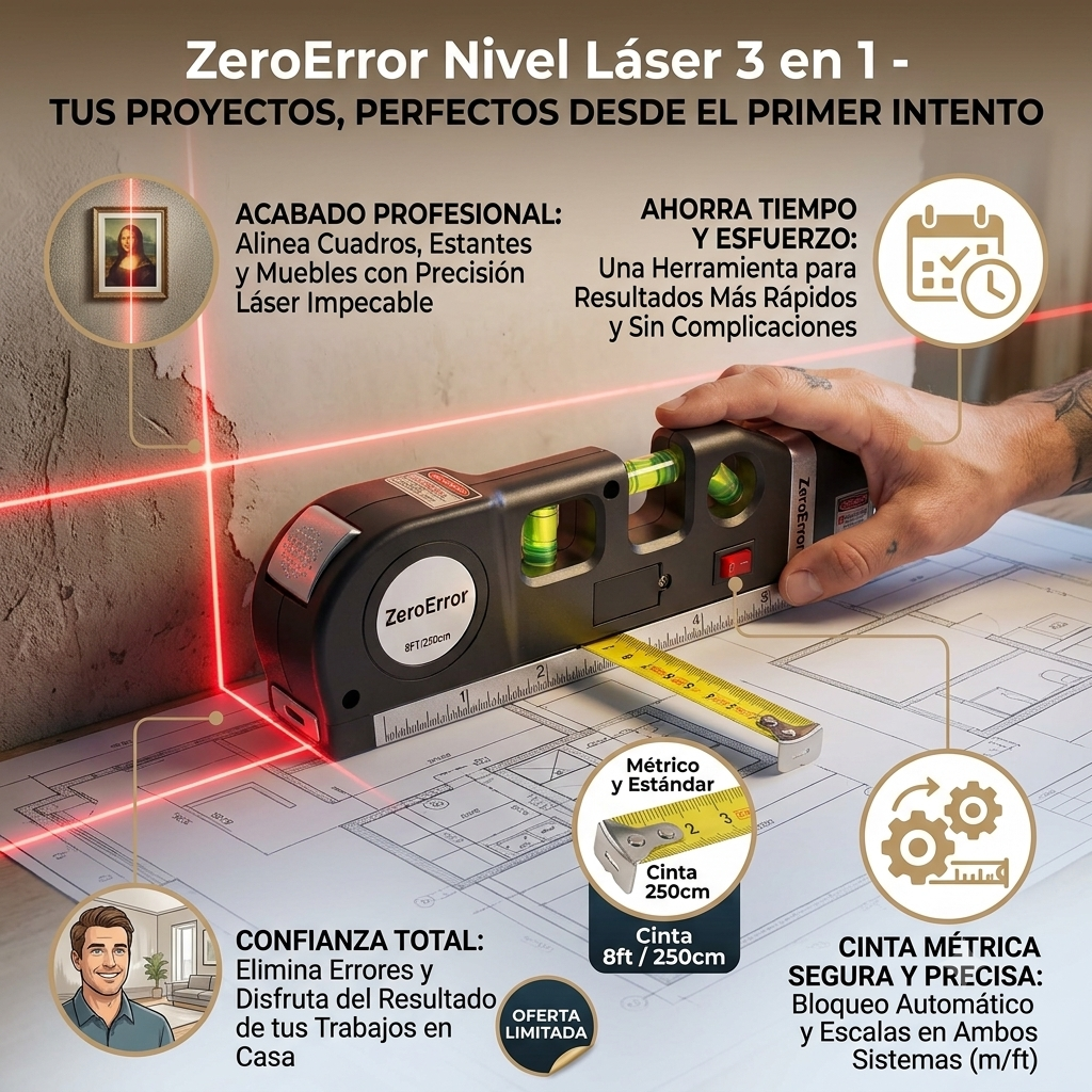 ZeroError™ Nivel Láser 3 en 1