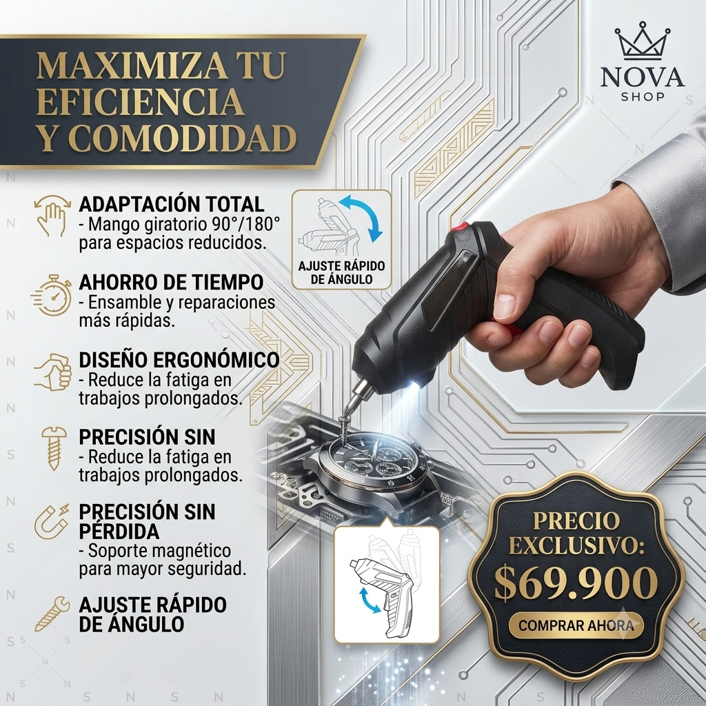 Destornillador Recargable 47Piezas- Herramienta premium
