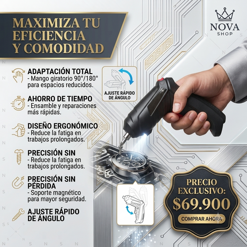 Destornillador Recargable 47Piezas- Herramienta premium