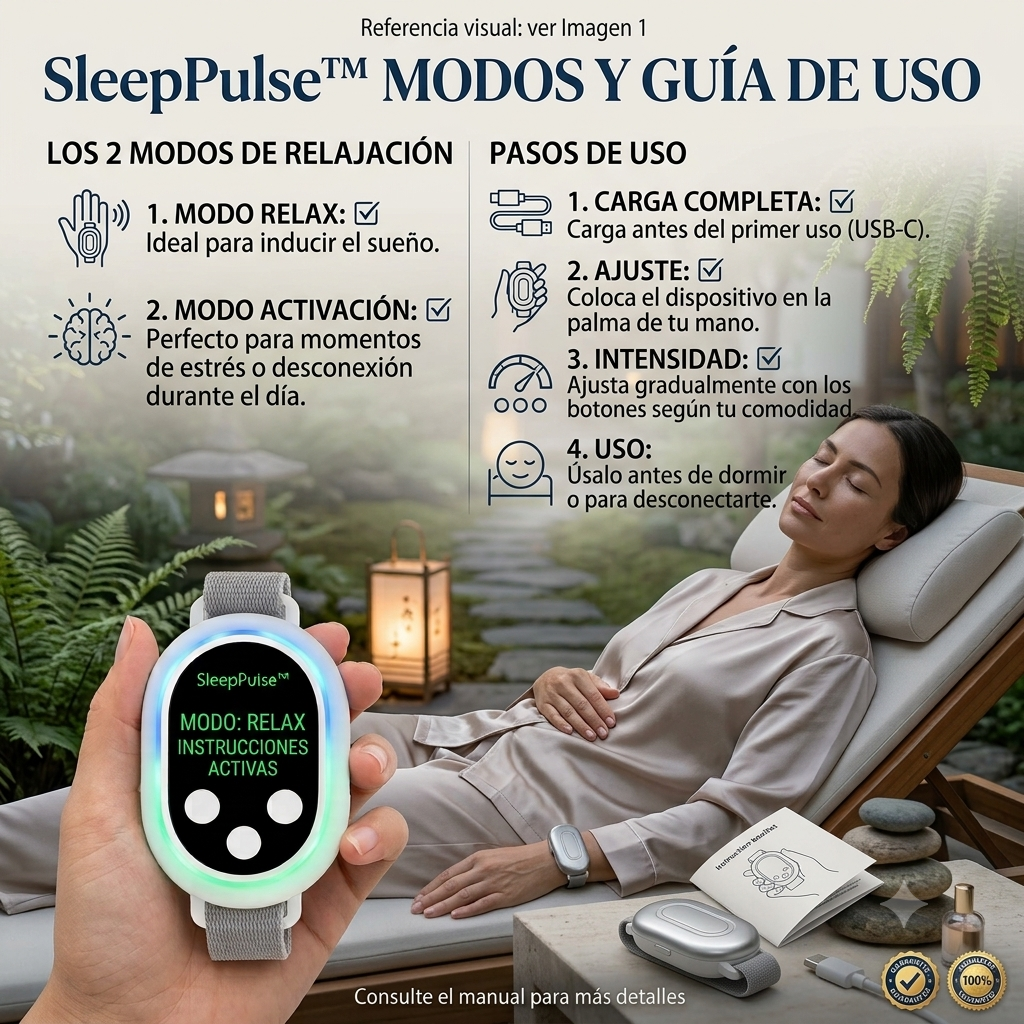SleepPulse™ Dispositivo Inteligente de Relajación EMS